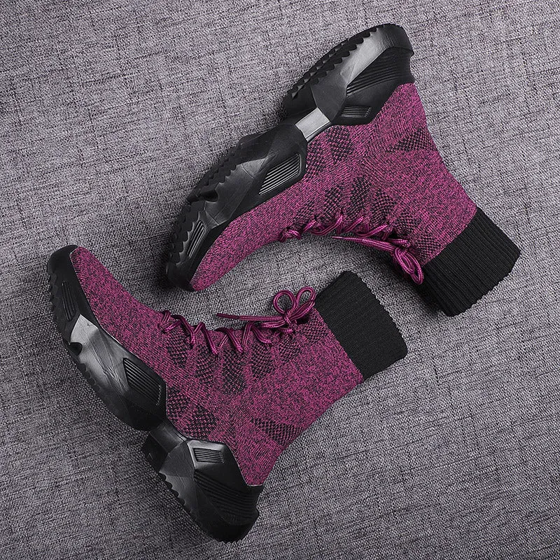 Women's Flying Knit Mesh Sock Sneakers